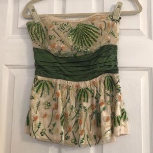 Tracy Reese strapless embellished top size 2